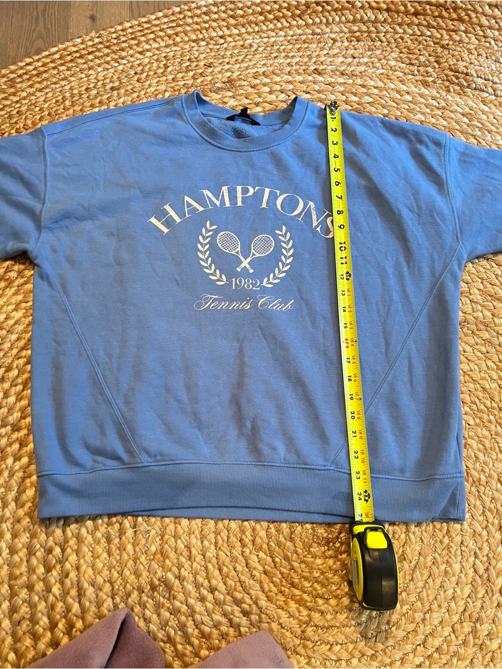 No Boundaries Blue Hamptons Tennis Club Crewneck Sweatshirt - Picture 3 of 7